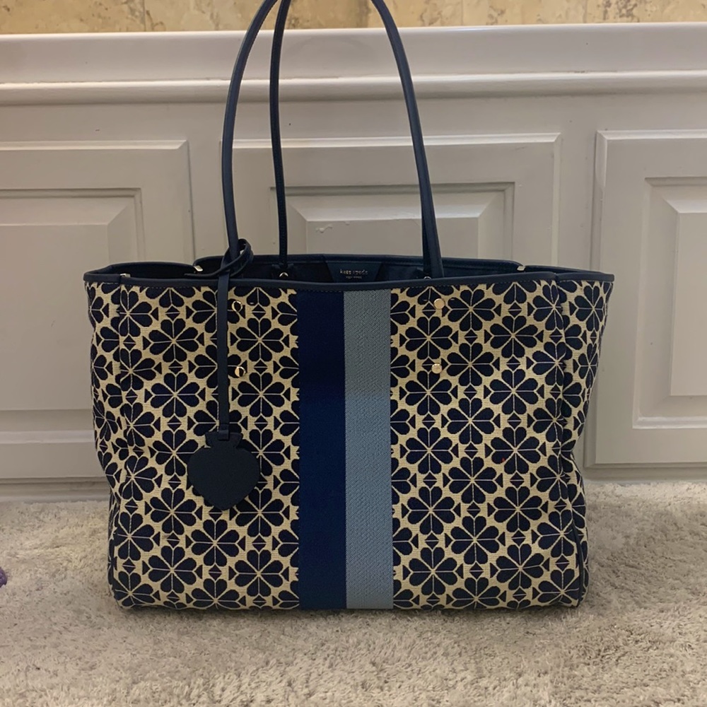 Kate Spade Flower Jacquard Stripe Everything Extra Large Tote